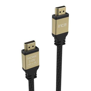 Inca IHD-02 HDMI-Kabel 2 m HDMI Typ A (Standard) Schwarz - Gold (IHD-02)