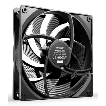 be quiet! Pure Wings 3 140mm | PWM high-speed Triple Pack Computerkabinet Ventilator 14 cm Sort 3 stk