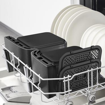 Tefal Easy Fry Dual XXL EY942HE0 frituregryde Dobbelt 11 L Enkeltstående 2020 W Varmluftsteger Grå