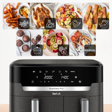 Tefal Easy Fry Dual XXL EY942HE0 frituregryde Dobbelt 11 L Enkeltstående 2020 W Varmluftsteger Grå