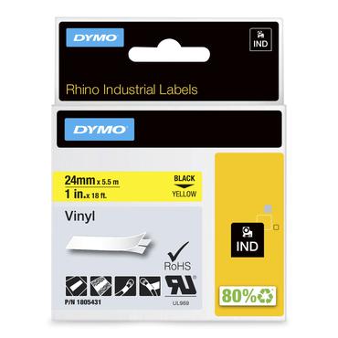 DYMO Rhino Coloured Vinyl - tape - 1 kassette(r) - Rulle (2,54 cm x 5,5 m)