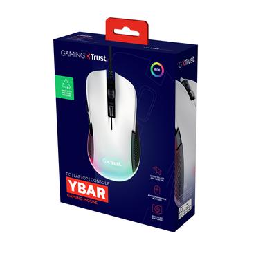 Trust GXT 922 YBAR - mus - oplyst, gaming - USB 2.0 - hvid