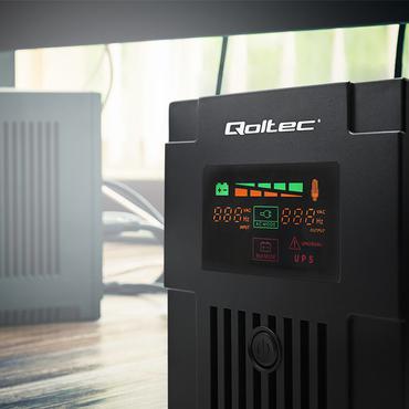 Qoltec - strømforsyningsadapter - IEC 60320 C14 til Type F - 15 cm