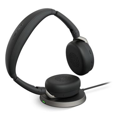 Jabra Evolve2 65 Flex MS Stereo - headset - med tr&aring;dl&ouml;s laddningsplatta