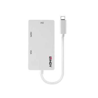 Lindy 43273 USB grafisk adapter 3840 x 2160 pixel Hvid