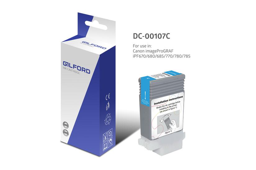 Gilford - cyan - kompatibel - bl&auml;ckpatron (alternativ f&ouml;r: Canon PFI-107C)
