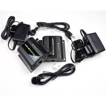 Techly IDATA EXT-E70I AV forlænger AV sender & modtager Sort