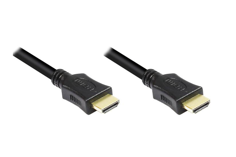 Alcasa 7.5m, 2xHDMI HDMI-kabel 7,5 m HDMI Type A (Standard) Sort