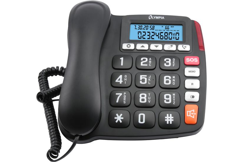 Olympia 4520 Analog telefon Sort, Hvid