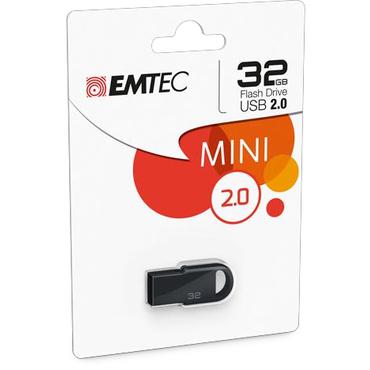 Emtec D250 Mini USB-nøgle 32 GB USB Type-A 2.0 Sort