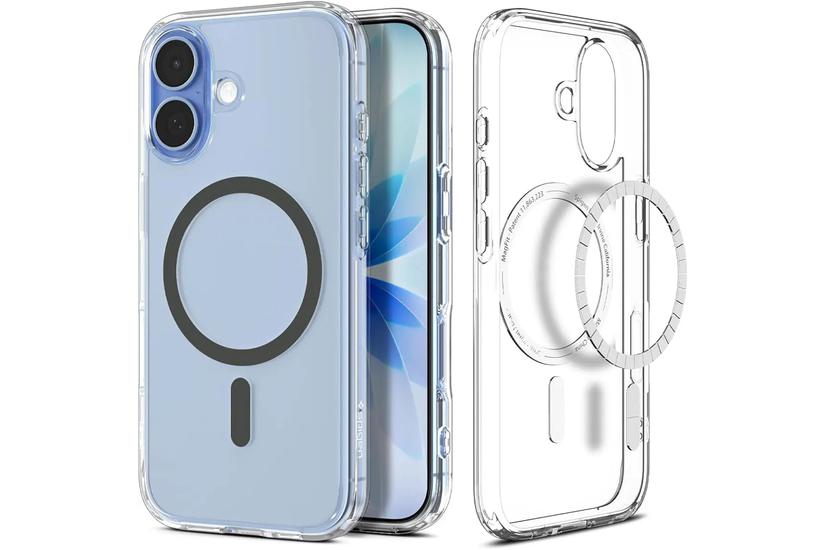 Spigen Ultra Hybrid (MagFit) mobiltelefon etui 16 cm (6.3") Cover Grafit, Transparent