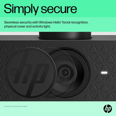 HP 625 - Webcam - tilt - farve - 4 MP - 1920 x 1080 - audio - USB 3.0