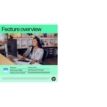 HP 625 - Webcam - tilt - farve - 4 MP - 1920 x 1080 - audio - USB 3.0