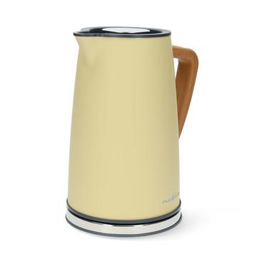 Nedis Electric Kettle | 1.7 l | Soft-Touch | Yellow | Rotatable 360 degrees | Concealed heating element | Strix&reg; controller | Boil-dry protection