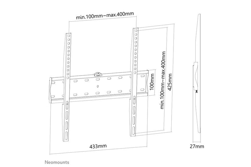 Neomounts FPMA-W300 f&auml;ste - fixerad - f&ouml;r LCD-display - svart