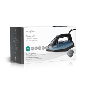 Nedis Steam Iron | 2600 W | 25 g/m | Steam shot | Ceramic | 0.32 l