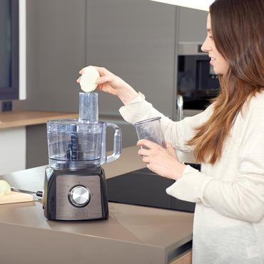 Black & Decker BXFPA1200E foodprocessor 1200 W 1,5 L Sort, Rustfrit stål