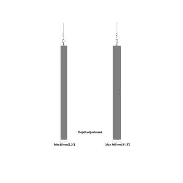 Multibrackets M Pro Series h&ouml;lje - l&aring;g profil - f&ouml;r platt panel - vajer, medel - svart