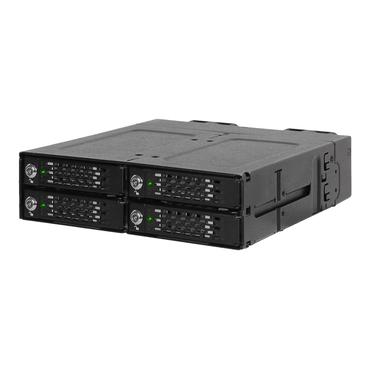 Raidsonic Hårddiskfodral - M.2" - PCI Express 4.0 - 4 st - 64 Gbit/s - Svart - 1352 g