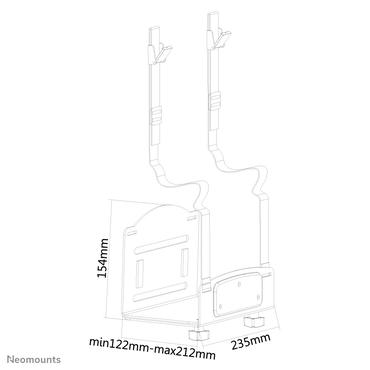 Neomounts CPU-W100 monteringssats - svart