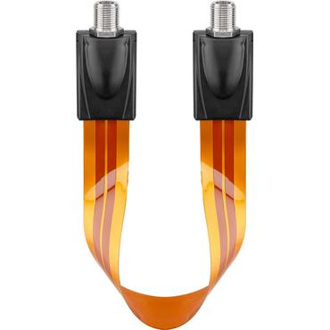 Goobay 11953 koaxial kabel 0,2 m F-type Brun