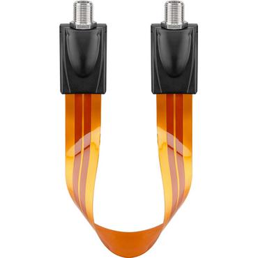 Goobay 11953 koaxial kabel 0,2 m F-type Brun