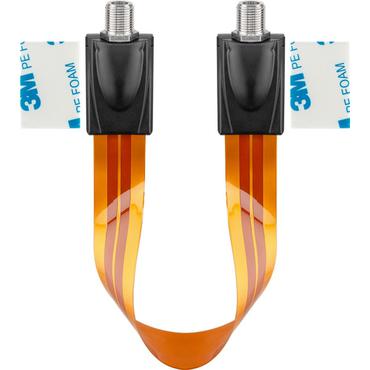 Goobay 11953 koaxial kabel 0,2 m F-type Brun