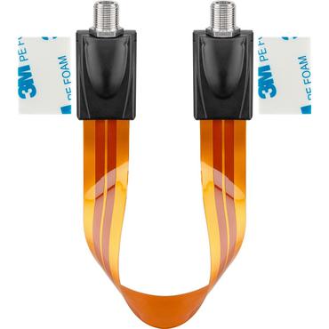 Goobay 11953 koaxial kabel 0,2 m F-type Brun