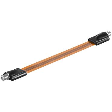 Goobay 11953 koaxial kabel 0,2 m F-type Brun