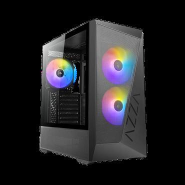 AZZA Kabinet - Midi Tower - ATX, Micro ATX, ITX, EATX - 225 mm - 475 mm - 475 mm - Sort