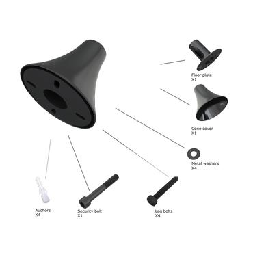 Multibrackets M Pro Floor To Ceiling monteringskomponent - för pole - svart