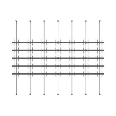 Multibrackets M Pro MBFC7UX5 monteringssats - fixerad - f&ouml;r 35 LCD/plasmapaneler - 6 m l&aring;ng - svart
