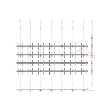 Multibrackets M Pro MBFC7UX5 monteringssats - fixerad - f&ouml;r 35 LCD/plasmapaneler - 6 m l&aring;ng - svart
