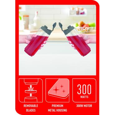 Tefal Mix&Move BL15FD 0,6 L Bordplade blender 300 W Rustfrit stål