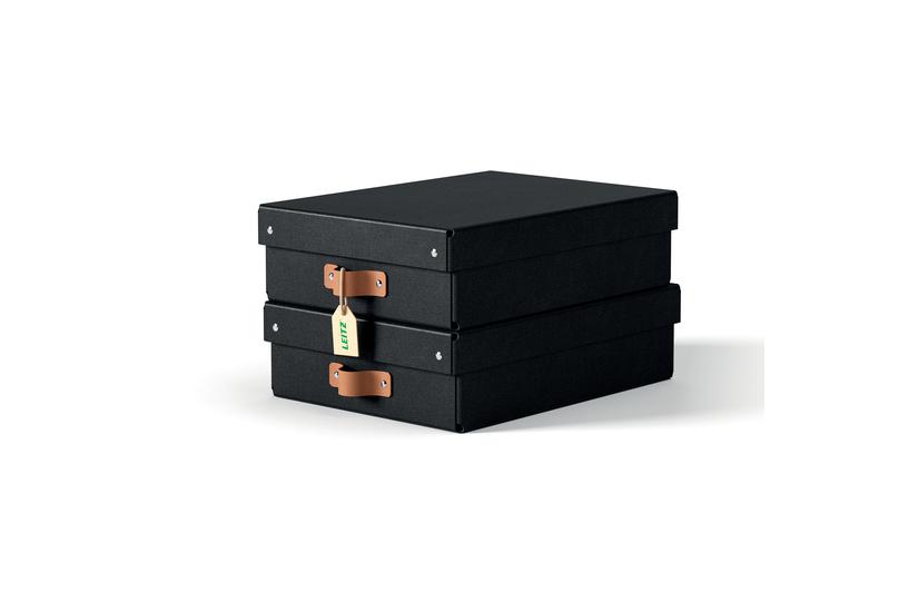 Leitz Puro opbevaringsboks med l&aring;g, medium, lav, 8 L, 100 % recirkuleret karton, pakke med 2 stk