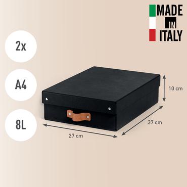 Leitz Puro opbevaringsboks med l&aring;g, medium, lav, 8 L, 100 % recirkuleret karton, pakke med 2 stk