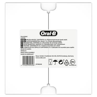 Oral-B Pulsonic Clean 81748491 børstehoved til elektrisk tandbørste 8 stk Hvid