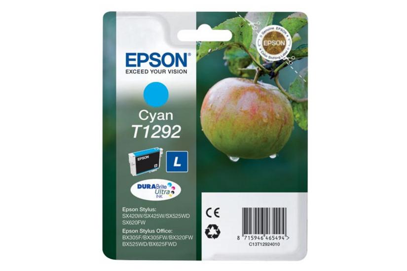 Epson T1292 - L st&oslash;rrelse - cyan - original - bl&aelig;kpatron