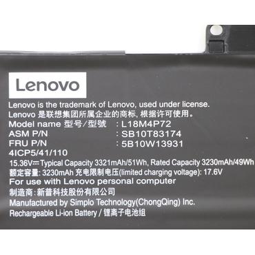 Simplo L18M4P72 - batteri till bärbar dator - Li-Ion - 3321 mAh - 51 Wh