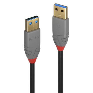 Lindy 36751 USB-kabel USB 3.2 Gen 1 (3.1 Gen 1) 1 m USB A Sort