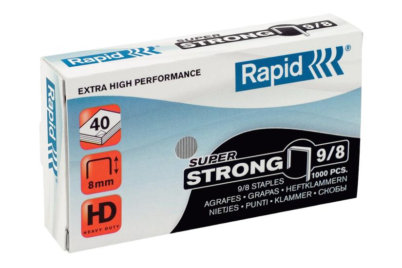 Rapid Super Strong - h&aelig;fteklammer - 9/8 - 8 mm - pakke med 5000