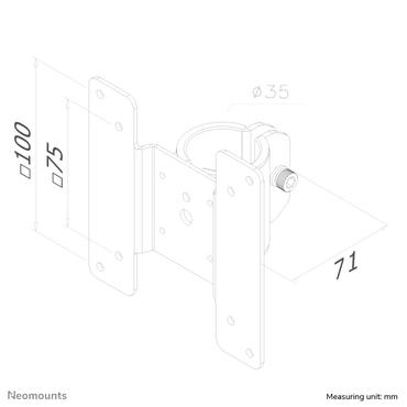 Neomounts THINCLIENT-05 monteringskomponent - f&ouml;r smal klient - svart