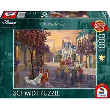 Schmidt Spiele Disney The Aristocats Kontur puslespil 1000 stk Dyr