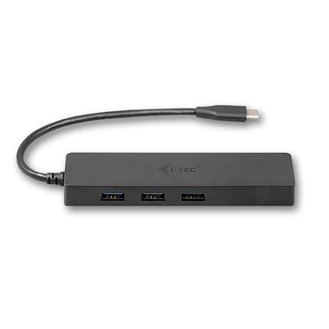 i-Tec USB C Slim 3-port HUB with Gigabit Ethernet adapter - hubb - 3 portar