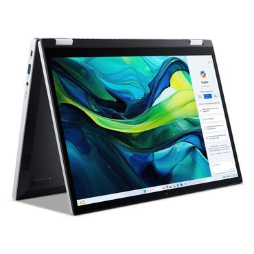 Acer Aspire Go Spin 14 AGSP14-31PT-36R6 Intel Core 3 N355 Hybrid (2-i-1) 35,6 cm (14") Berøringsskærm WUXGA 16 GB LPDDR5-SDRAM 512 GB SSD Wi-Fi 6 (802.11ax) Windows 11 Home Tysk Sølv