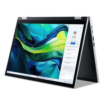 Acer Aspire Go Spin 14 AGSP14-31PT-36R6 Intel Core 3 N355 Hybrid (2-i-1) 35,6 cm (14") Berøringsskærm WUXGA 16 GB LPDDR5-SDRAM 512 GB SSD Wi-Fi 6 (802.11ax) Windows 11 Home Tysk Sølv