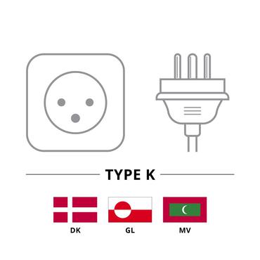 goobay - str&ouml;mkabel - Typ K till power IEC 60320 C13 - 2 m