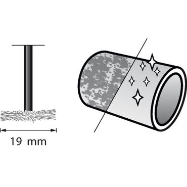 Dremel 530 - tr&aring;dhjulsb&oslash;rste - f&ouml;r aluminium, metallr&ouml;r, rustfrit st&aring;l, plademetall, kobber, silver, guld, st&oslash;bejern, mjukt metall, messing, h&aelig;rdet st&aring;l - 2 stykker