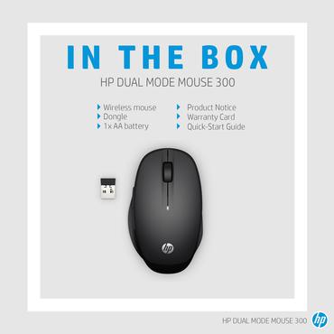 HP Dual Mode - mus - Bluetooth, 2.4 GHz - sort