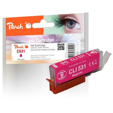 Peach Canon Patrone  CLI-531, 6121B002 magenta kompatibel